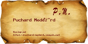 Puchard Medárd névjegykártya